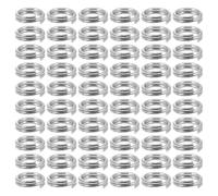 LIFKOME Stainless Steel Split Rings Quick Rigging 100pcs for Fishing Lures, Heavy Duty Lure Connectors with Strong Split Rings and Universal Application for Offshore and Big Game Fishing