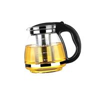 LIFKOME Stainless Steel Teapot Resistant Modern Teapot Kettle with Water Filter Heat Teaware China Serving Strainer Infuser with Strainer Tea Pot Black
