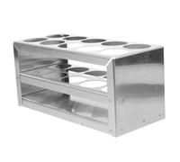 LIFKOME Stainless Steel Test Tube Rack Holder for Laboratory Centrifuge Tube Organizer Compatible with Lightweight Portable Metal Stand for Clinical Research and Education