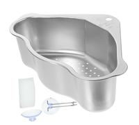 LIFKOME Stainless Steel Triangle Sink Basket Multi-Function Kitchen Sink Strainer with Smooth Edges and Quick Drainage Practical Storage Organizer for Basin and Dish Drainer Use