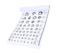 LIFKOME Standard Pediatric Eye Chart Wall Hanging and Adults, Waterproof Visual Acuity Test Chart for Home and School Use, Cartoon Design Vision Exam