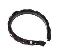 LIFKOME Statement Headbands for Women Hair Bands Braided Hair Headband Pearl Headpiece Head Bands for Women