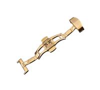 LIFKOME Steel Watch Clasp Double Pressed Push Button Butterfly Deployment Clasp for Watchband, Golden Colour, Sturdy Luxury Design Reducing Strap Wear, for Men's and Women's Watches