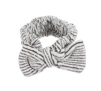 LIFKOME Stretchable Makeup Headband with Striped Bowknot Soft Breathable Hair Band for Washing Face Shower Spa and Skincare Gentle Elastic Fit for Women