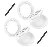 LIFKOME Subpackaging Box Blusher Box 2 Sets 5-Cavity Compact Design for DIY Lipstick Eyeshadow Blush Highlighter Refillable Travel Containers with Mirror for Makeup Artists On-The-Go