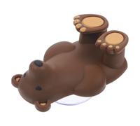 LIFKOME Suction Cup Toothbrush Holder Wall Mounted Bear Design Lightweight Silicone Bathroom Storage Rack Compatible with Toothbrushes for Drying and Organizing