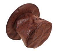 LIFKOME Tall Brown Top Hat for Men Magical Magician Steampunk Victorian Jazz Stage Performance Costume Party Dress Up Gentleman's Accessory