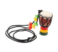 LIFKOME Tambourine for Kids Drum Keychain Drum for Kids Small Drum Kids Necklace Drum Ornament Drumming for Beginners Musician Necklace Keychain Necklace Bamboo Folk-custom Child Africa