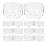 LIFKOME Tea Light Candle Cups 100pcs Clear Plastic Tea Wax Base Empty Tea Light Case Mould Containers for Candle Making Weddings Table Centerpieces