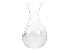 LIFKOME Thickened Crystal Glass Sake Decanter with Ice Pocket Transparent Japanese Single Serve Wine Pitcher for Parties Slanted Mouth Carafe for Entertaining and Home Use