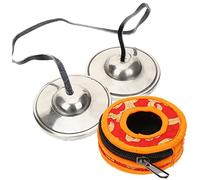 LIFKOME Tibetan Tingsha Cymbal Bell Set Small White Metal Percussion Instrument with 7.5cm Ring for Meditation Yoga and Tibetan Buddhist Practice