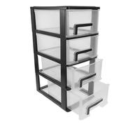 LIFKOME Transparent Plastic Drawer Storage Cabinet Medium Desktop Organizer for Office and Living Portable Utility Storage Box with Spacious for Neat and Efficient Sorting