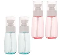 LIFKOME Travel Bottles Leak-proof 4pcs Plastic U Shaped Portable 60ml Refillable Containers Random Color for Cosmetic Lotion and Shampoo Suitable for Daily Life and Travel