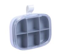 LIFKOME Travel Size Pill Box with 6 Compartments Lightweight Portable Abs Medicine Organizer for Daily Use and Travelling