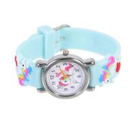 LIFKOME Unicorn Watch with Silicone Band for Boys and Lightweight Skin Friendly Wristwatch for Ages Easy to Read Birthday Gift in Sky Blue
