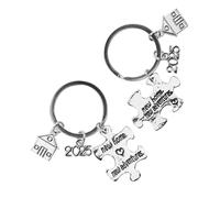 LIFKOME Unique Puzzle Keychain Set Housewarming Keyring for New Residents Delicate Metal Keychains for Couples and Friends New Home Decor