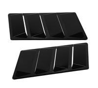 LIFKOME Universal Car Bonnet Air Vent Cover 2pcs Black Abs Hood Scoops Decorative Engine Hood Vents for Vehicle Exterior Trim