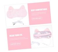 LIFKOME USB Heated Eye Mask for Sleeping with Hot Compress and Steam Cartoon Pink Cat Design Protective Eye Patch Fatigue and Improved Circulation