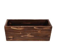 LIFKOME Vegetable Planter Box and Resistance to Outdoor Elements Rectangular Wooden with Sturdy Construction Rustic Natural Wood Look Brown Long Wood for Railings and Event Decoration