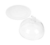 LIFKOME Versatile Cake Dome Cover with Handle for Home and Restaurant Use Protective Dessert Tray Lid for Snacks and Cakes Fine Craftsmanship Round Storage Plate