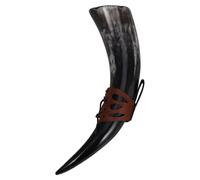 LIFKOME Viking Drinking Horn Mug with Strap Authentic Medieval Inspired and Large Capacity Norse Drinking Vessel, Decorative Horn Cup Random Random Color for Beer Festival Time and Family Gatherings