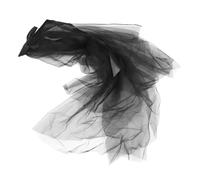 LIFKOME Vintage Black Ribbon Veil with Bow Gothic Ghost Bride Cosplay Headdress for Halloween Party Stage Show Photography Wedding and Fancy Dress Accessory