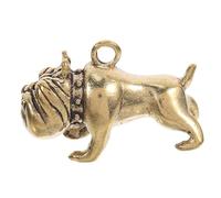 LIFKOME Vintage Brass Bulldog Keychain Pendant DIY Hanging Charm with Delicate Retro Finish Unique Bulldog Shape Keyring Accessory for Men Novelty and Home Decor