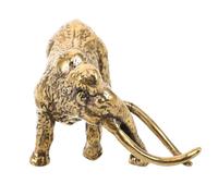 LIFKOME Vintage Brass Elephant Statue Miniature Sculpture Desktop Ornament for Home Office Decor Compact Antique Brass Animal Figurine for Living Tea Shelf Display Oxidation-resistant