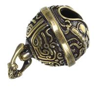 LIFKOME Vintage Brass Keychain Pendant with Hand-polished Bell Ornament DIY Key Ring Charm for Bag Decoration and Crafting Accessories Elegant Retro Brass Pendant