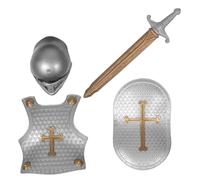 LIFKOME Vintage Knight Armour with Shield Lightweight Plastic for Boys Role Play and Cosplay Safe Realistic Medieval Costume Prop for Parties and Home Fun