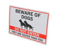 LIFKOME Vintage Metal Tin Do Not Enter Sign with Pre-drilled Weatherproof Garden and Wall Decor Outdoor Warning Plaque for Dog Safety and Property Protection