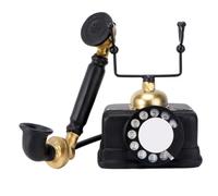 LIFKOME Vintage Retro Telephone Ornament Decorative Desk Model Creative Home and Office Nostalgic Desktop Adornment Classic Retro Phone with Wire Cord for Vintage Style Decoration Color
