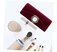 LIFKOME Vintage Small Lipstick Holder Case with Mirror Sturdy Velvet Makeup Organizer for Women Compact Cosmetic Storage Box for Lipstick Lip Gloss Coins Elegant Portable Gift for Birthday