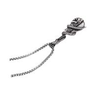 LIFKOME Vintage Stainless Steel Men S Snake Guitar Pendant Necklace Gothic Rock Chain for Music Lovers Cool Surfing and Party Accessory