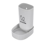 LIFKOME Wall-mounted Chicken Feeder Chicken Feeding Device for Oyster Shell and Grit Plastic White Automatic Feeding for Hens and Poultry and Fence