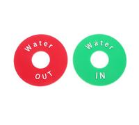 LIFKOME Water Valve Indicator Tags 2Pcs with Inlet and Outlet Guide Stickers for Industrial Accident Prevention