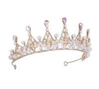 LIFKOME Wedding Elegant Rhinestones Handmade Korean Bridal Headband for Brides Vintage Princess Hair Piece for Wedding Jewelry and Special Occasions
