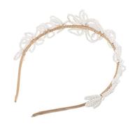 LIFKOME Wedding Hair Accessories Headband Simulated Flower Elegant Hairband Bridal Headwear Bride Hairband Bridal Headpiece Headdress White