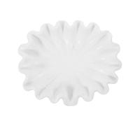 LIFKOME White Porcelain Lotus Soap Holder Leaf Shaped Self Draining Ceramic Soap Dish for Bathroom Kitchen Counter Home and Hotel Decor with Elegant Creative Design