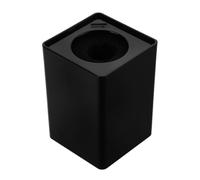 LIFKOME Wireless Microphone Flag Box Cube with Sleek Minimalist Design, Black Plastic Mic Holder Compatible with Microphone Brands for Interview and Broadcast Use