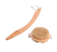 LIFKOME Wooden Bath Brush with Detachable Long Handle for Multi Purpose Bathing Supply in Khaki Easy to Clean Hard to Reach Areas Suitable for All Seasons and Gift Giving