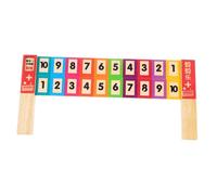 LIFKOME Wooden Math Ruler Educational Subtraction Tool for Kindergarten Interactive Arithmetic Teaching Aid for Home and Classroom Enhances Mathematical Thinking Skills
