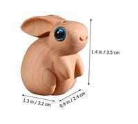 LIFKOME Wooden Rabbit Pendant Key Chain Charm for DIY Jewelry Making Cute Bunny Ornament for Chain Bag and Car Hanging Accessory Friends and Family