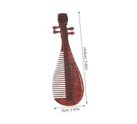 LIFKOME Wooden Scalp Massage Comb Fine Tooth Hair Comb for Women Retro Pipa Shape Vintage Wooden Scalp Relaxing Massage Tool with Intricate Carved Design for Thick Tangled Hair