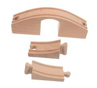 LIFKOME Wooden Train Track Bridge Expansion Set Durable DIY Railway Accessories Compatible with Major Brands for Creative Family Play and Flexible Layouts