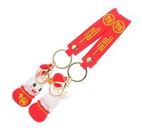 LIFKOME Year of The Rabbit Keychain Plush Charm Keyring for Women Bunny Girls Festive Favor Decor