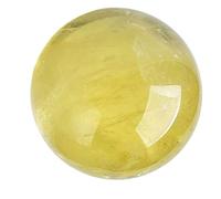 LIFKOME Yellow Crystal Ball Ornament Home Decoration Stylish Crystal Sphere with Ornamental Value for Office Ornament and Home Décor Accent
