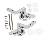 LIFKOME Zinc Alloy Toilet Seat Hinge with Bolts Nuts Washers Replacement Parts for Wooden Metal Plastic Toilets Easy Installation