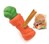 LIFLIX Cute Carrot Bully Stick Holder for Medium Large Breeds, Durable Dog Chew Holder, Safety Device to Prevent Choking