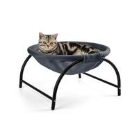 LIFLIX Raised Cat Hammock Bed, Elevated Cat Cot with Removable Washable Mesh, Free-Standing Pet Hammocks, Navy Blue